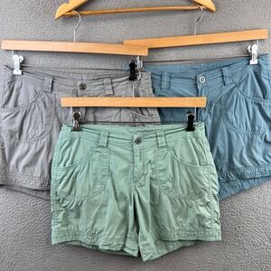 Kuhl Cargo Shorts Set 3 Pairs Gray Blue Green Casual Outdoor Hiking Athletic